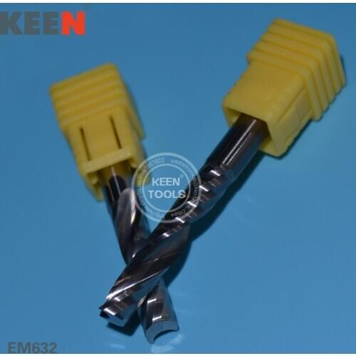 EM6.32mm(H2) CNC Cutting Tools, One Flute Spiral Bits, Woodworking Bits, Engraving Router Bits For MDF, PVC Board, Acrylic