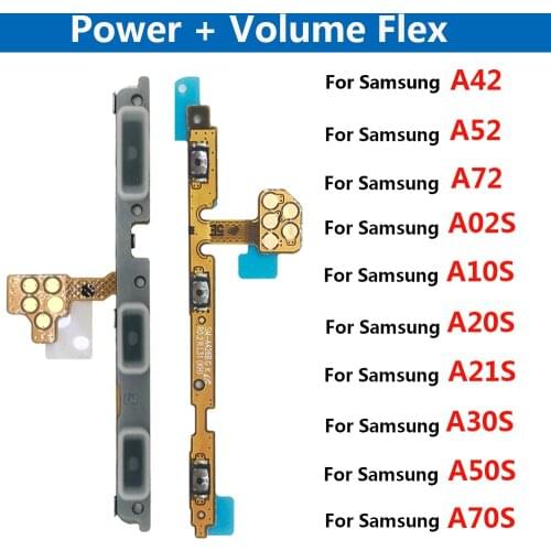 Mobile Phone Power Volume Side Button Key Flex Cable For Samsung Galaxy A02S A10S A20S A30S A40S A50S A70S A21S