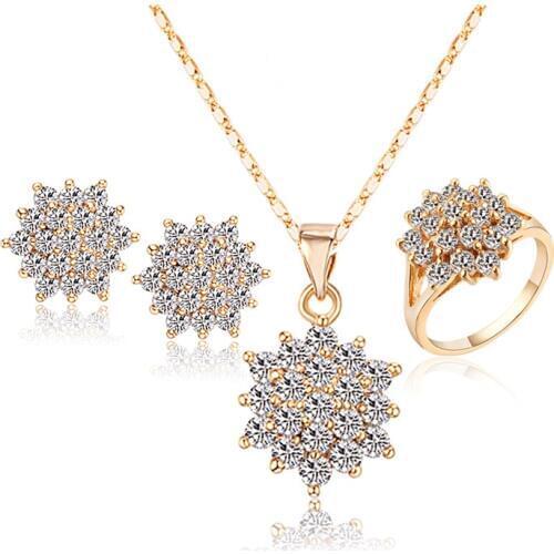 Brand African Jewelry Set Necklaces & Pendants Earrings Rings Brincos Bijoux Women Bijuterias Fashion Jewellery Set S0278