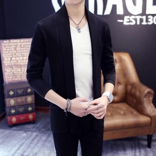 MRMT 2021 Brand Mens Short Lapel Long Sleeve Knitted Cardigan Sweater for Male Leisure Sweater Outer Wear Clothing Garment