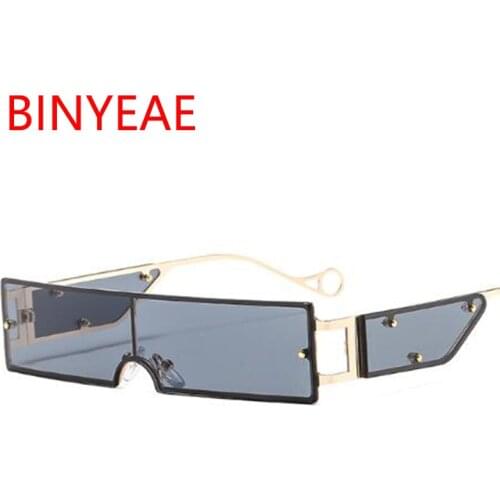 Mens Rectangle sunglasses retro Brand Designer women shades Flat Top Metal Rivet Metal Sun Glasses Side Shield Eyewear UV400