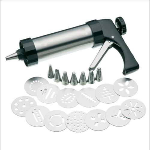 Stainless steel cake mounting gun suit mounting mouth cake tool Multi function stainless steel decorative gunner biscuit press