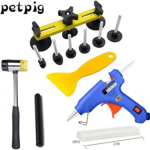 Car Dent Repair Tool Set 20W Glue Gun Hammers Car Repair Tool Dent Removal Tabs Removal Kits for Vehicle Car Dent Tools Kit