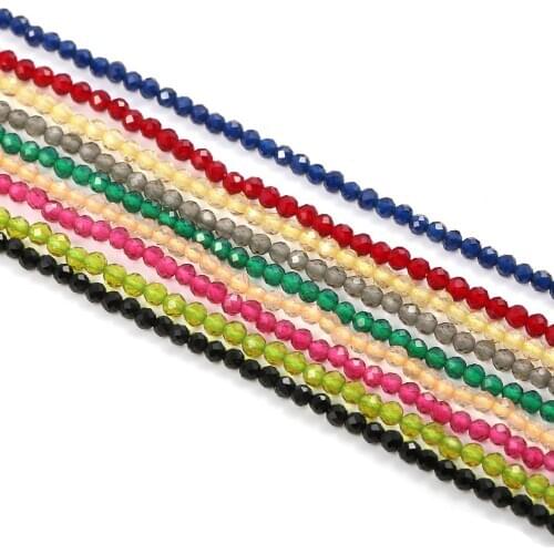 Natural Stone Section Beads Small Blue Spinels Beads Szie 2MM 3MM for Making Jewelry Necklace Bracelet Accessories