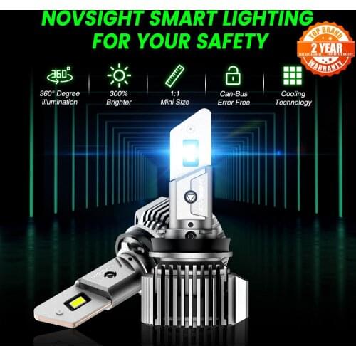 NOVSIGHT H11 Bulbs Decoder Car Headlight H7 HB3 9005 9006 HB4 H4 H8 H9 H13 100W 20000LM 6500K LED Headlamp Auto Accessories
