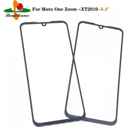 10Pcs\lot Replacement LCD Front Touch Screen Glass Outer Lens For Motorola Moto One Zoom XT2010