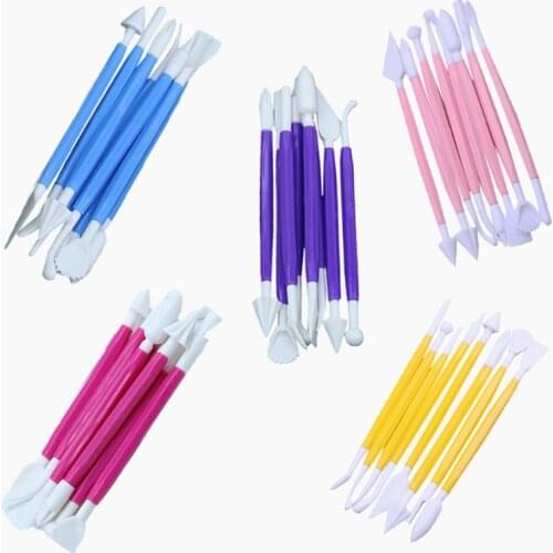 8pcs/set Plastic Icing Fondant Scraper Dough Knife Baking Pastry Tools Decorating Plain Smooth Jagged Edge Spatulas Cutters Cake