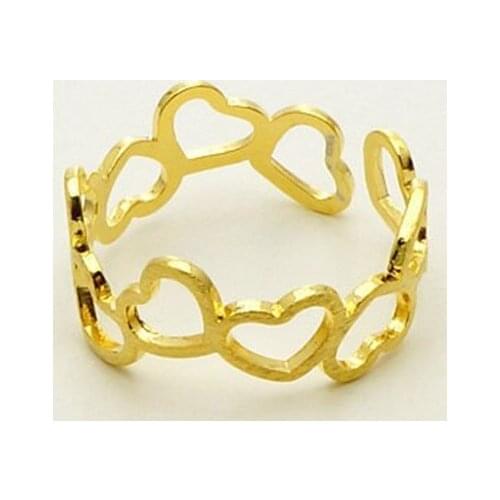 Fashion exclusive design style ring, a few small hearts are linked together a beautiful ring