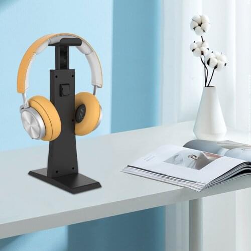 Sticker Acrylic Headphone Bracket Wall Mounted Headset Holder Hanger Under Desk Hook Earphone Sticky Display Stand