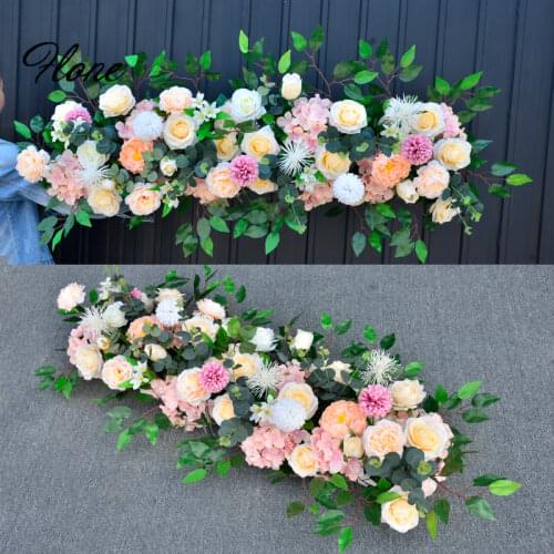 Wedding flower Artificial flowers row white wedding arch flower backdrop flower arrangement home decoration accessories