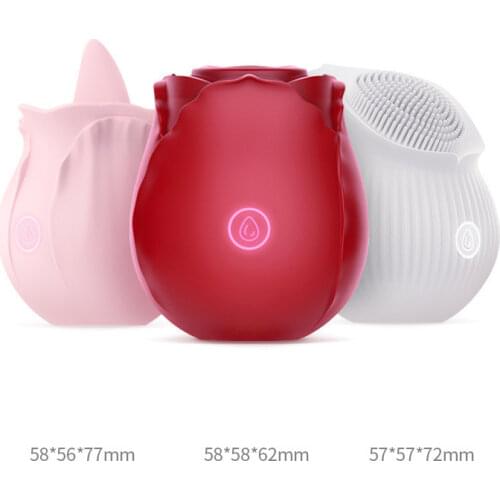 Rose Shape Vagina Sucking Vibrator Intimate Nipple Sucker Oral Licking Clitoris Stimulation Powerful Female Sex Toy