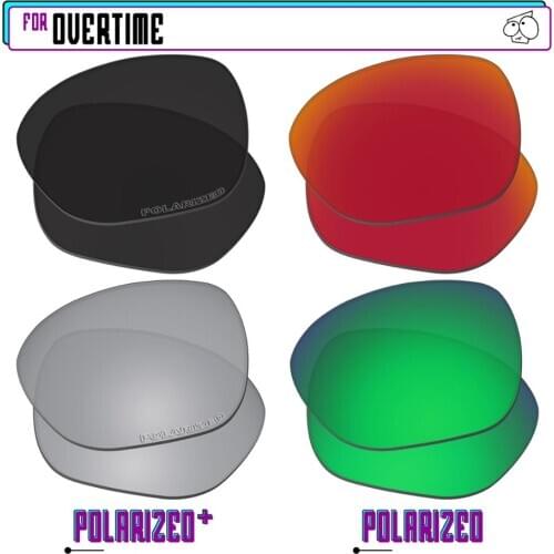 EZReplace Polarized Replacement Lenses for - Oakley Overtime Sunglasses - BkSrP Plus-RedGreenP
