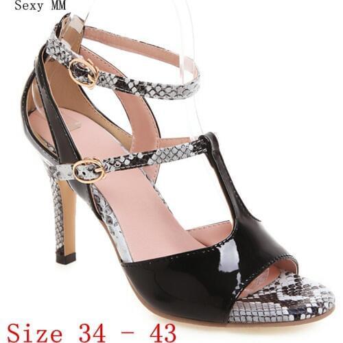 Peep Toe Women High Heel Sandals Shoes Woman High Heels Ladies Gladiator Sandals Pumps Plus Size 34 - 40 41 42 43