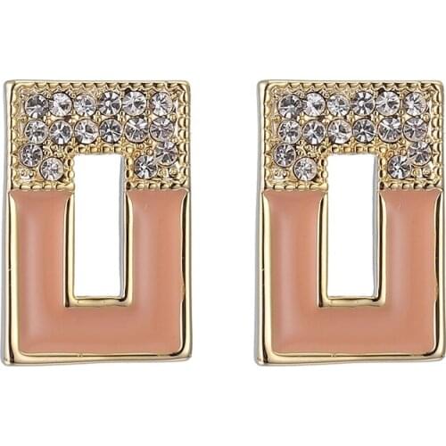 ONYSS 2021 Trend Earrings Luxury Korean style Shape Fashion 3A Zircon Steel statement Jewelry Stud Earrings for Women