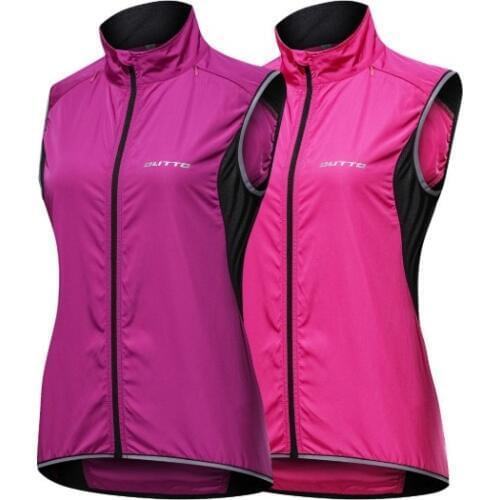 Women Windbreak rainproof cycling riding vest waterproof windproof waistcoat bike reflective night running sleeveless vest women