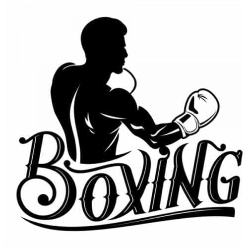 18x18cm Handsome Young Male Boxer Boxing Sport Lover Car Sticker Decal Waterproof Mural Decal Accessories CL401