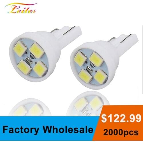 2000x Wholesale T10 Led 194 168 1210 4 SMD 4 LED Super Bright LED Light Bulbs White Reading Light Car Door Light 12V