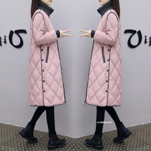 2021 Fashion Women Autumn Winter Plus Size 4XL Parkas Long Padded Clothing Female Down Cotton Jacket Ladies Thick warm Coats