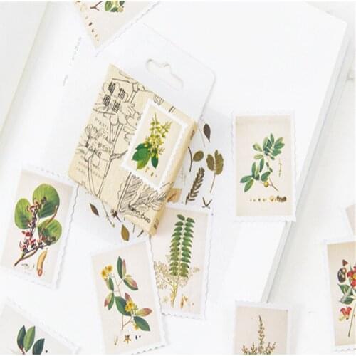 45Pcs/pack Cute Plants Series sticker decoration DIY diary scrapbooking gift card sticker children Favor Personalised Stickers