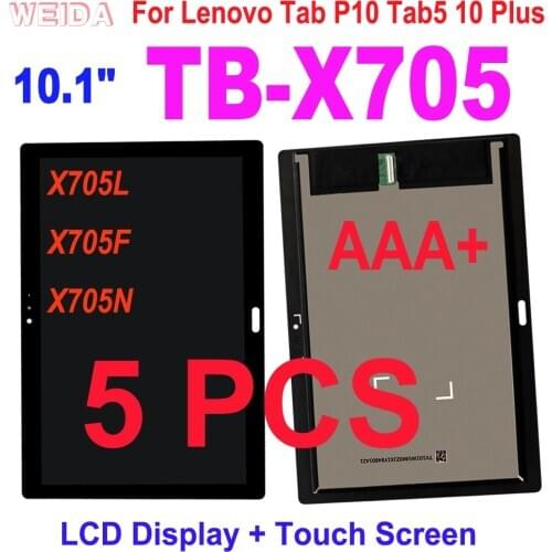 5 PCS Original 10.1" LCD For Lenovo Tab P10 Tab5 10 Plus TB-X705 X705L X705F X705N LCD Display Touch Screen Digitizer Assembly