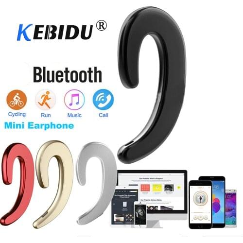 Kebidu 1pcs Wireless Bluetooth 4.1 Headphones Sport Bone Conduction Earphone Mini Headset Handsfree Headset For Iphone XS Xiaomi