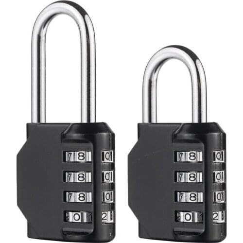 Large 4 digits room door door cabinet code lock padlock and lengthened beam code padlock access controller