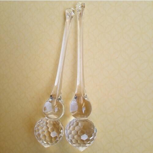 Camal 10pcs 22*100mm Bottle Facet Gourd Crystal Pendant Prism Lamp Lighting Part Hanging Chandelier Suncatcher Wedding Party