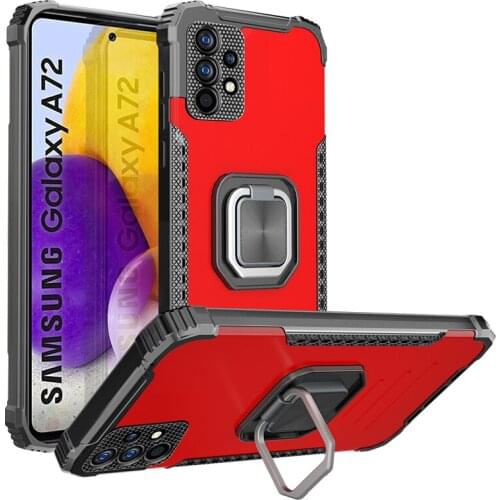 For Samsung Galaxy A52 A72 Case Hard Aluminum alloy+Silicone With Ring shockproof protect Back Cover For Samsung A02S A12 A32