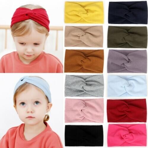 Kid Girl Baby Headband Toddler Lace Bow Hair Band Accessories Headwear 13Color