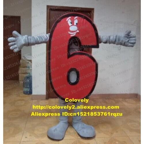 Figure Number Six 6 Digit Numeral Numeric Character Mascot Costume Adult Cartoon Sports Party Advertising Campaign zz6842