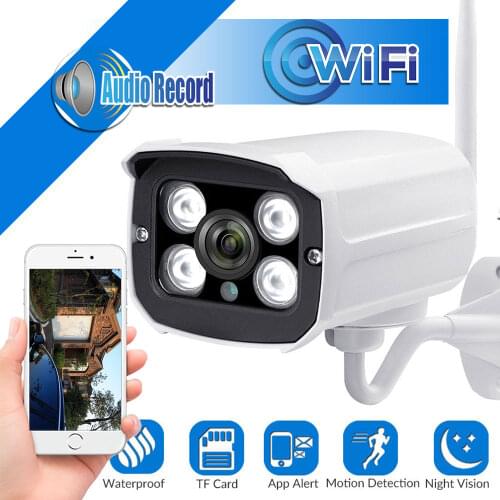 HD 1080P 720P CCTV IP Camera Wireless Camera Outdoor Security Camera Audio Record SD Card Slot Waterproof Camera Camhi APP
