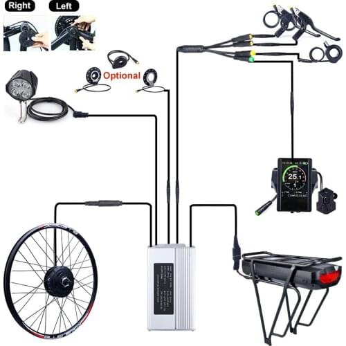 E-bike Bafang Front Wheel Hub Motor 48V 500W Conversion Kits 20 26 27.5 700C Rims Electric Bicycle DIY Parts Stable Ebike Kits