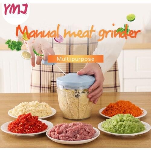 1Pc Multifunction Manual Meat Grinder Juicers Hand-power Food Processors Chopper Mincer Mixer Blender Chop Fruit Vegetable Nut