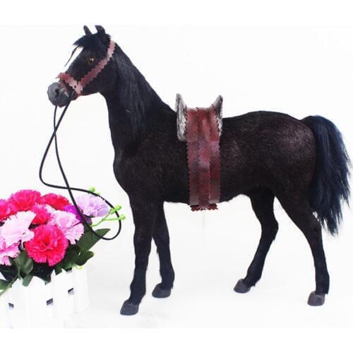 Fancytrader Simulation 1/6 Scale Ferghana Horse Toy with Saddle Home Decoration Photograph Prop Great Rare Collection 3 Colors