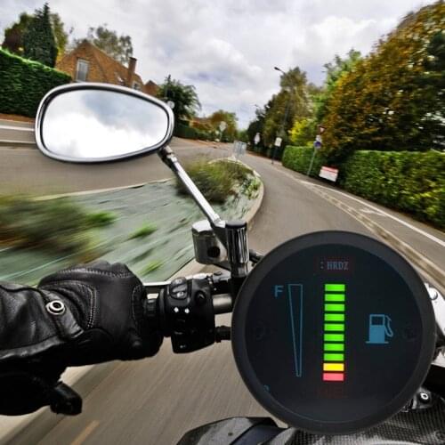 Car And Motorcycle Modified Instrument Auto And Motorcycle Retrofit LED Display Straight Fuel Gauge -12V Green 5.2*5.2*2.8cm
