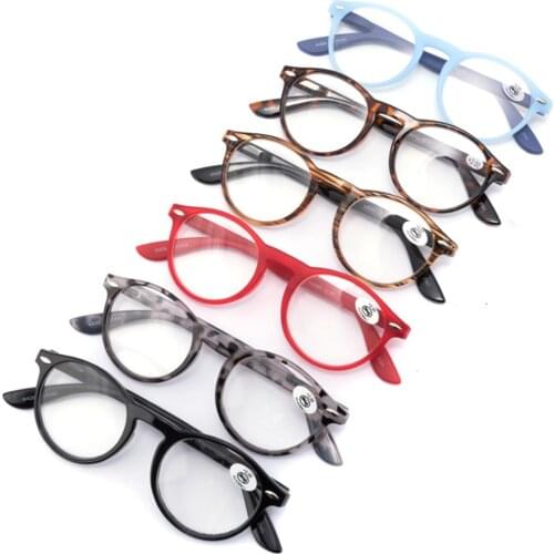 1PC Unisex Fashion Vintage Reading Glasses Magnified Readers Round Spring Hinges