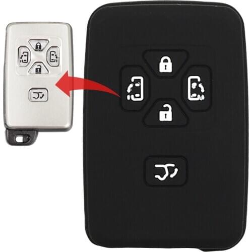 5 Buttons Washable Silicone Car Key Case Cover for Toyota Noah Tarago Mark X RAV4 Voxy Corolla Yaris Estima Key Skin Protector