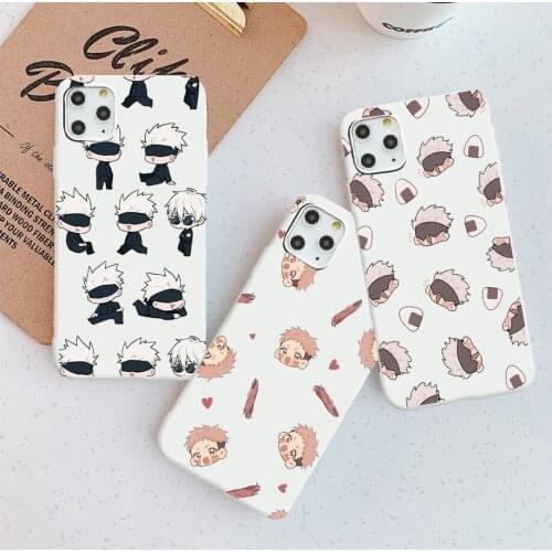 Jujutsu Kaisen Anime Phone Case For iPhone 11 12 Pro XS MAX XR X 7 8 6Plus SE 2021 Candy Soft Silicone Phone Cover Bag
