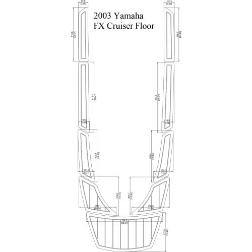 2003 Y-a-m-a-h-a FX Cruiser Floor Pad Boat EVA Teak Decking 1/4" 6mm