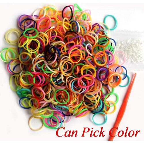 Whosale ohgd 600 bands+24 S-Clips/pack, 12 pcak/lot Elastic Rubber Candy Bracelet Loom Bands Multy gift Silicone gd432