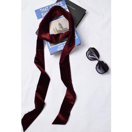 Female Silk Neck Scarf Luxury Polka Hair Tie Scarves Foulard Head Band Shawls and Wraps Neckerchief Bandanas SJ380