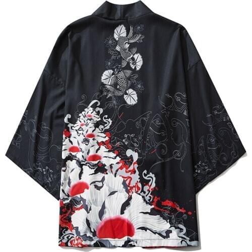 Japanese Style Casual Kimono Streetwear Men Women Fashion Cardigan Japan Harajuku Anime Thin Robe Clothes night gown new arrival
