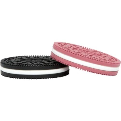 OiOi Cookie Black&Burgundy Teether 2 Pieces