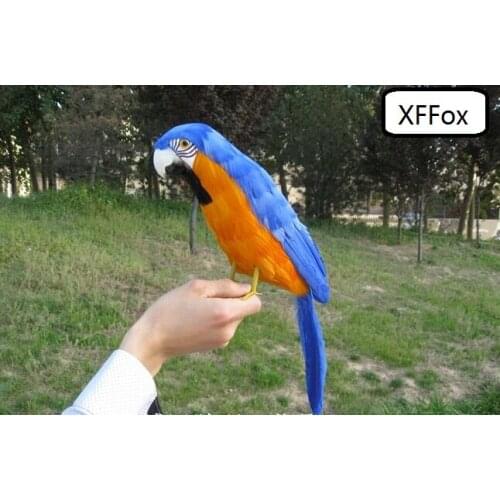 Real life blue&orange parrot model foam&feather simulation parrot bird gift about 45cm xf0171