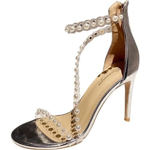 Crystal Queen Women Sandals Bridal Fine High Heels Pumps Wedding Shoes Zapatos De Mujer Tacon Saltos Feminino 2021