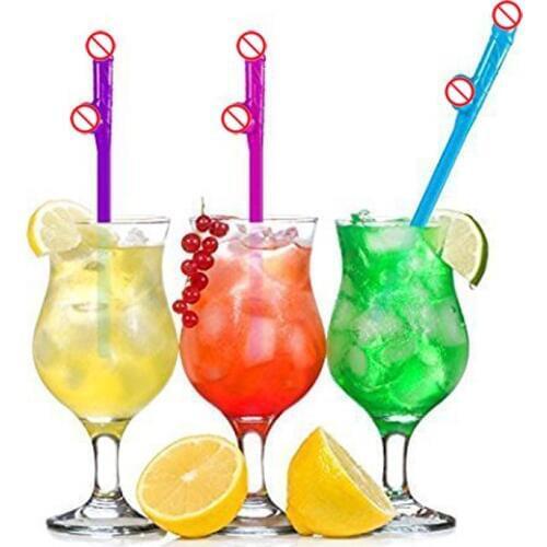 10pcs Drinking Straw Tube Bachelorette Hen Party Bridal Shower adult birthday Halloween Christmas Wedding Anniversary Decoration