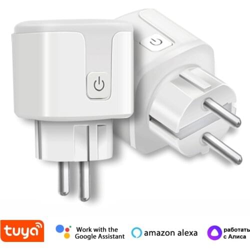16A Wifi EU Plug For Tuya Smart Life Power Mornitor Energy-saving Timer Socket Smart Home Automation Work with Alexa Google Home