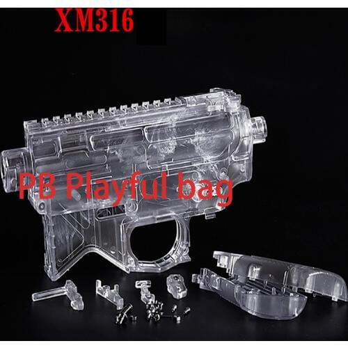 Strengthen the shell transparent XM316 direct insertion jinming8 gen8 water bullet gun carving division modified box T06