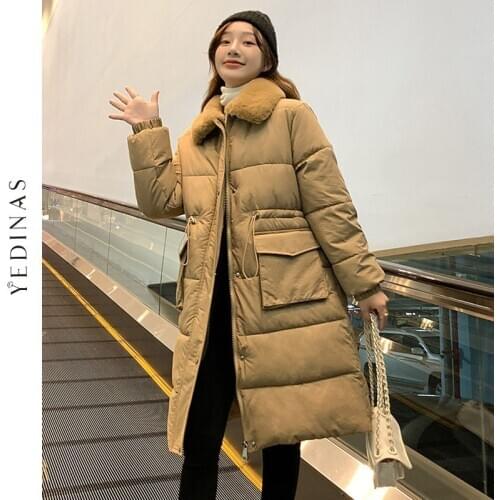 Yedinas Women's Parkas With Fur
