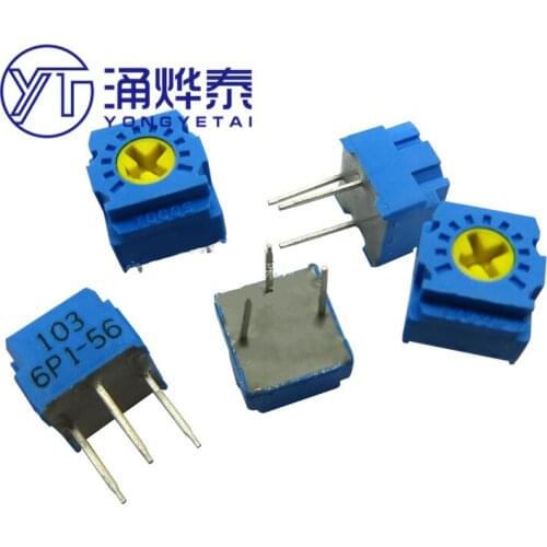 YYT 10PCS Precision potentiometer GF063P-1K,2K,5K,10K,20K,50K,100K,1M